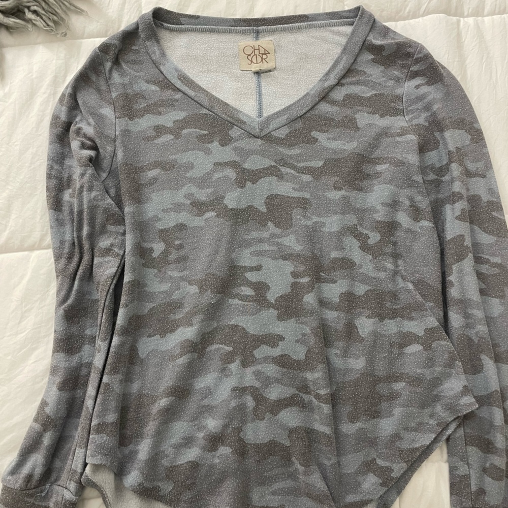 Blue Camo Chaser V-Neck Sweater
